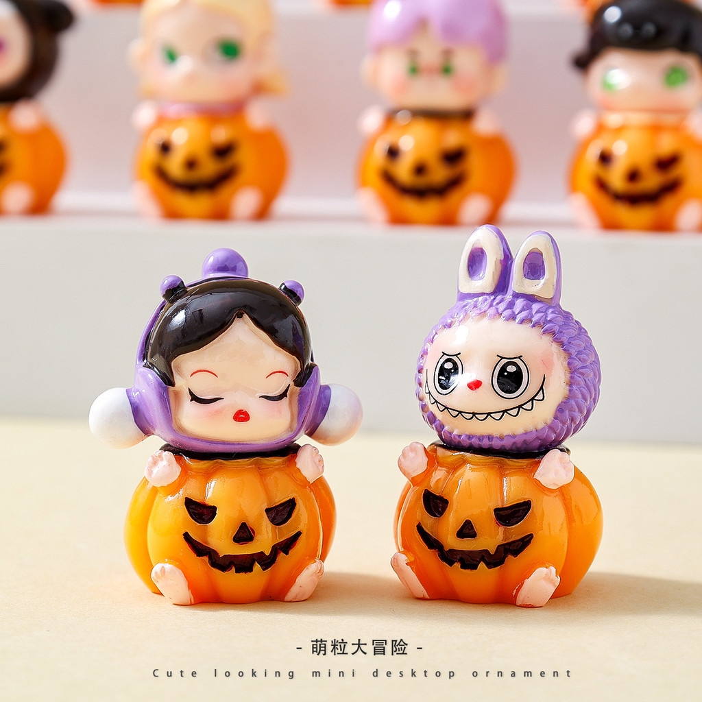 ฟักทองฮาโลวีนเรซิ่น charms 10 ชิ้น สําหรับงาน DIY