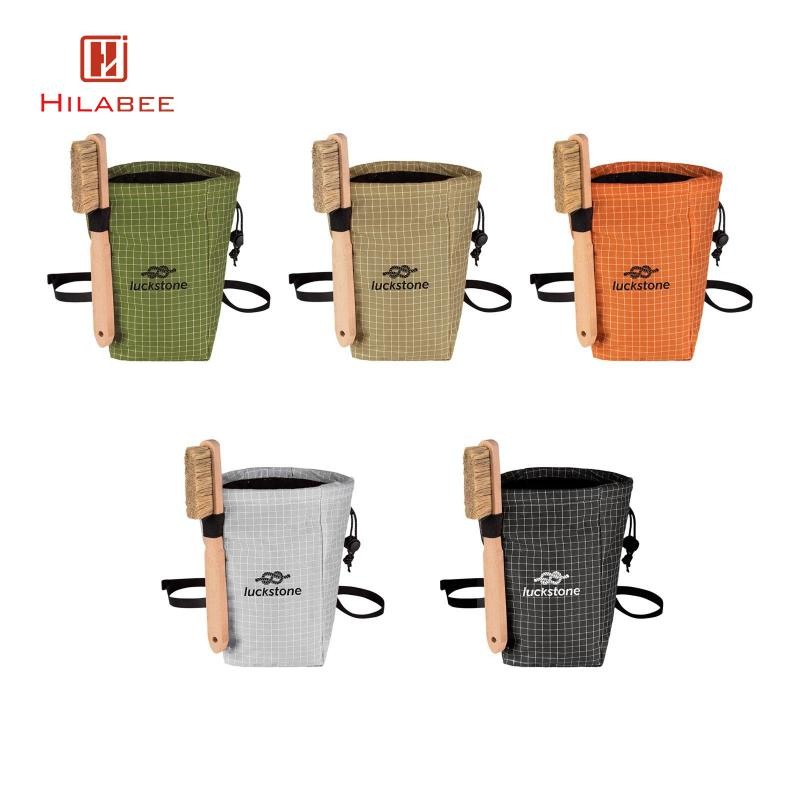 HILABEE Rock Climbing Chalk Bag Storage Bag Gym Pouch Gym Chalk Bag สําหรับยกเพาะกายกีฬากลางแจ้งปิคน