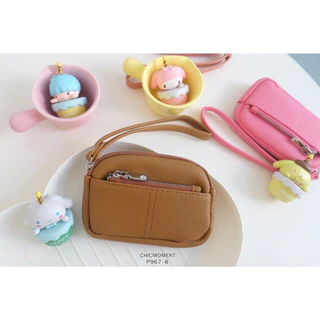 Chicbag [ พร้อมส่งในไทย ] กระเป๋าใส่เหรียญ+ใส่แบงค์พันพับครึ่งได้ คล้องมือได้ No.P-967-8