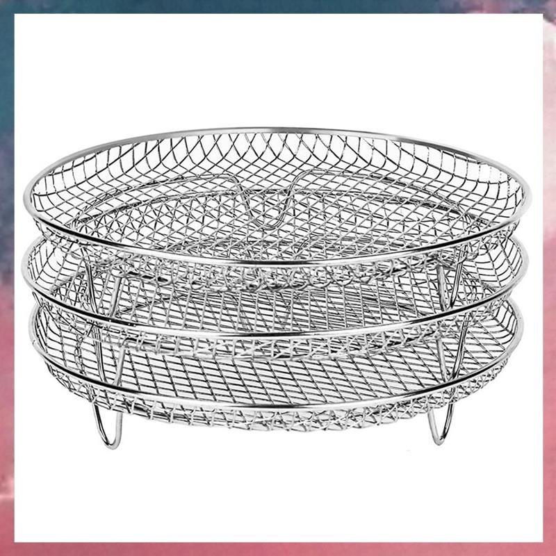 Air Fryer สามวางซ้อนกันได้ Dehydrator Racks สําหรับ Gowise สแตนเลส Air Fryer Rack Fit ทั้งหมด 4.2 - 