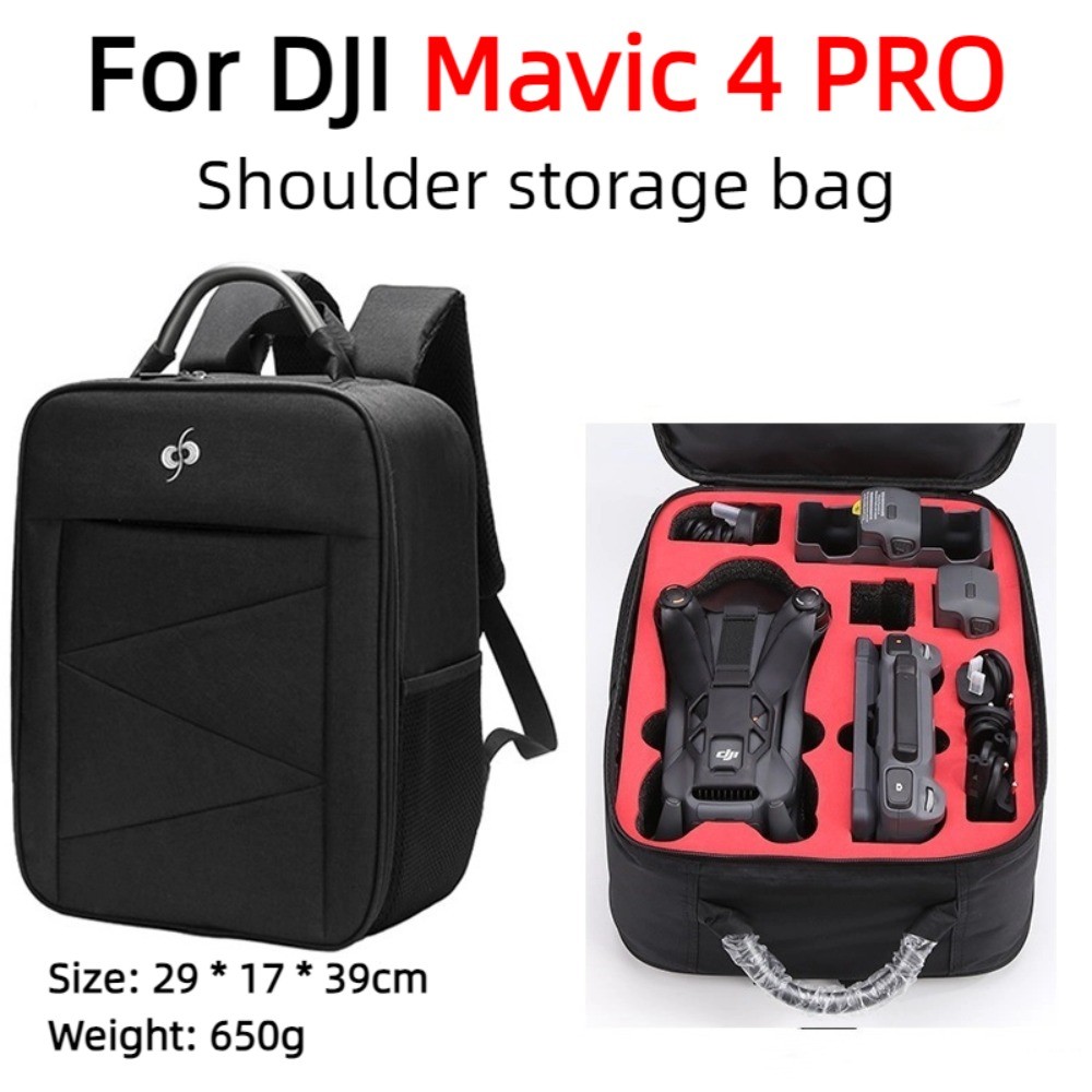 สําหรับ DJI Mavic 4 Pro กระเป๋าเป้สะพายหลัง Mavic 4 Creator Edition RC PRO2 พร้อมหน้าจอรีโมทคอนโทรลกระเป๋าเป้สะพายหลังมือถือกระเป๋าเก็บ