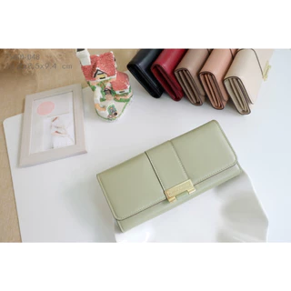 Chicbag [พร้อมส่งในไทย] กระเป๋าสตางค์ยาว3พับ พร้อมส่งในไทย No.T-5601-048 แบรนด์แท้Classic&Modern