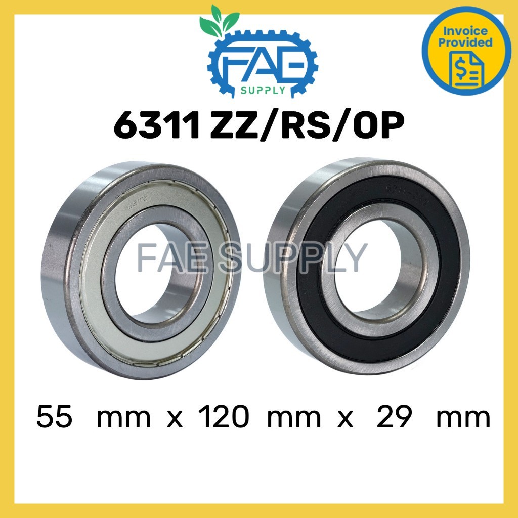6311ZZ 6311RS 6311 Ball Bearing Deep Groove 50*120*29 mm