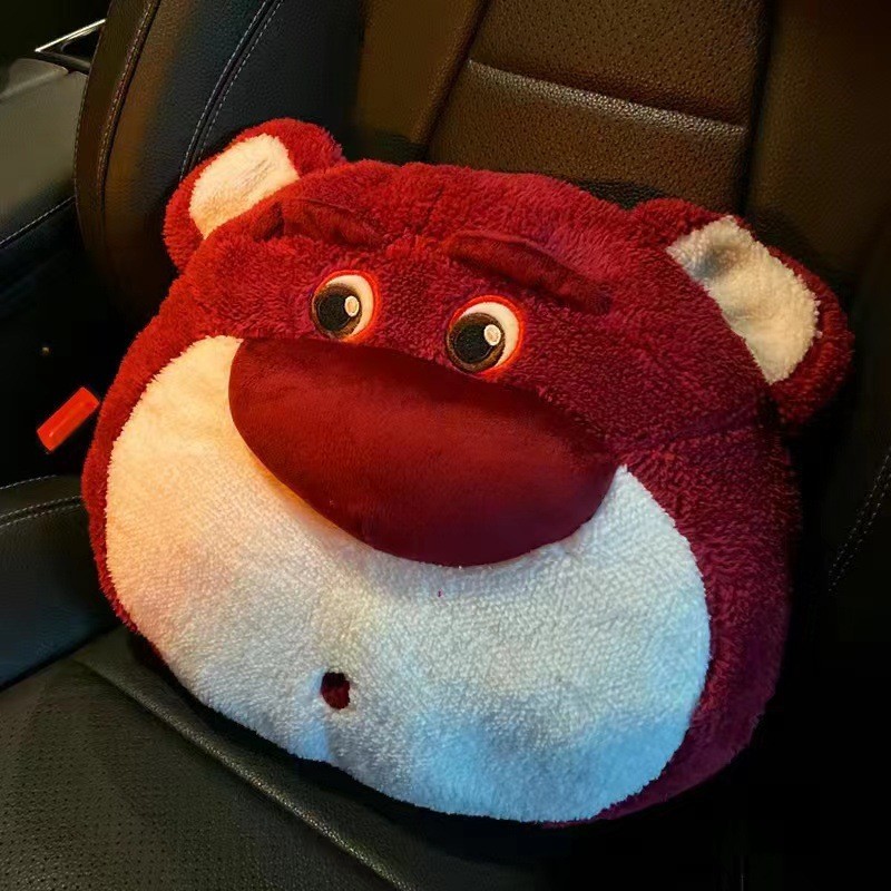 Cute Strawberry Bear Creative Tissue Box for Car Hanging Paper Tray Cover Steam Supplies Car decorations 6B0P