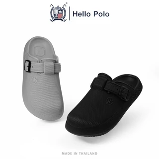 Hello Polo รุ่น HP8047 รองเท้านุ่ม แฟชั่นแบบสวม รองเท้าแตะ ส้นแบน EVA รองเท้าแตะผู้หญิงและผู้ชาย กันน้ำ กันลื่น
