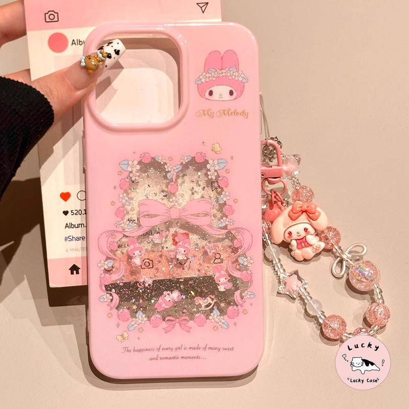 น่ารักเมโลดี้ลูกแมวกระต่ายหวานดอกไม้นุ่มเคส IPhone 11 17 13 16 15 12 14 Pro Max 7Plus 16 8 15 14 7 Plus XR XS X Max Air - รูปที่ 5