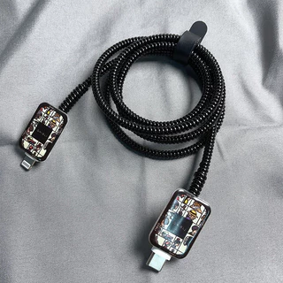 4 in 1/น่ารักอะนิเมะ (Hayao Miyazaki) DIY 18w/20w ชุดตัวป้องกันเครื่องชาร์จสายเคเบิลเข้ากันได้สําหรับ iPhone11 12 13 14 15 16pro max