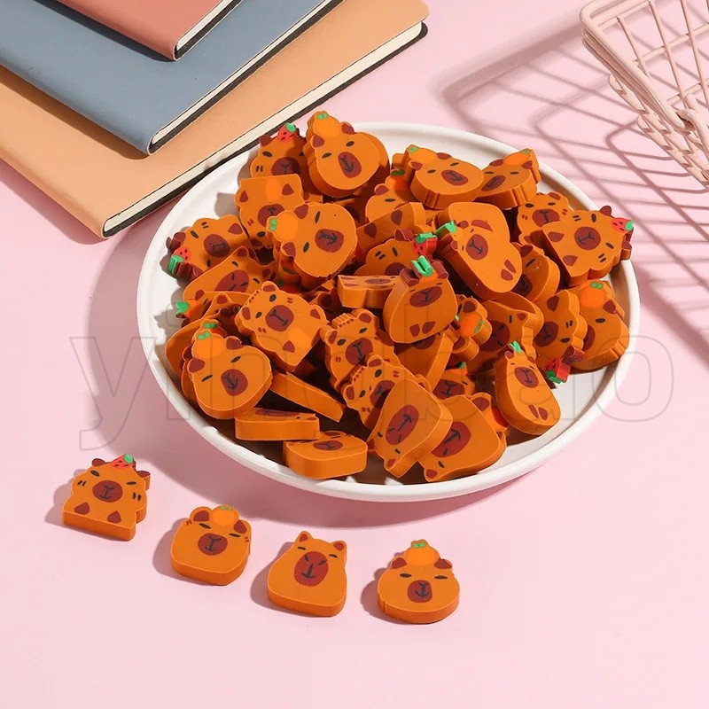 50 ชิ้น Capybara ยางลบสร้างสรรค์น่ารักยางลบอุปกรณ์สํานักงานนักเรียนเครื่องเขียนของขวัญ - รูปที่ 7