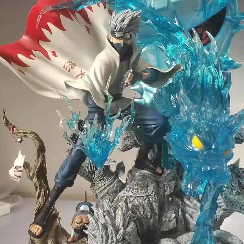 27cm Gk Naruto Hatake Kakashi Anime Figure Cs Sixth Generation Ninja Statue Decoration Collectable A