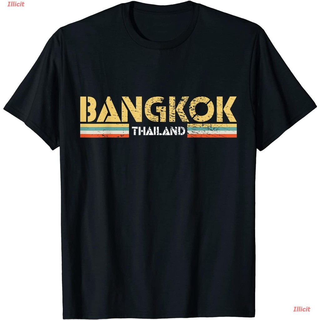 เสื้อยืดคอกลมtshirtเสื้อยืดคอกลมฤดูร้อนเสื้อยืดกีฬา Bangkok Thailand T-Shirt Popular T-shirtsSto[S-5XL]Size S-5XL