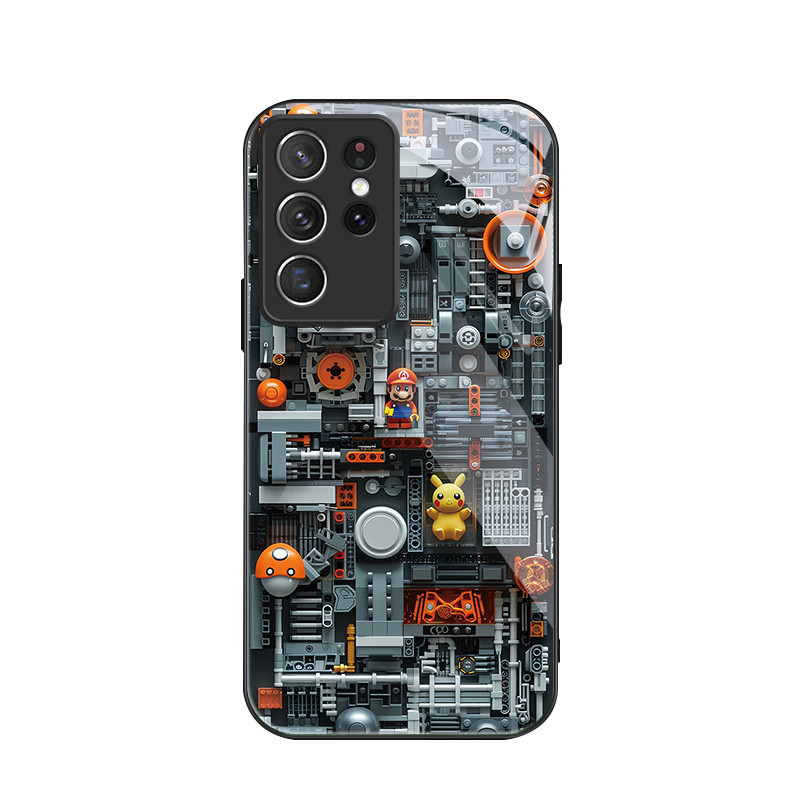 สําหรับ Samsung Galaxy S21 Ultra&Samsung S21 Ultra 5G, บล็อกตัวต่อ, บุคลิกภาพอินเทรนด์, เคสป้องกันโทรศัพท์ป้องกันการตก