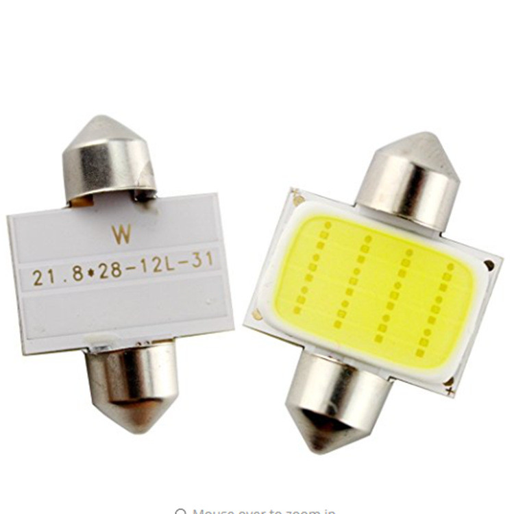 Festoon 31MM 12V LED Festoon ไฟเพดานรถยนต์ รุ่นแบน 31MM สีขาว & สี Ice Blue