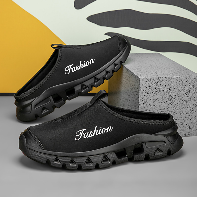 Size39-46 ผู้ชายแบบสวม Causal รองเท้าครึ่งรองเท้า backless รองเท้าขนาดใหญ่ size45/46