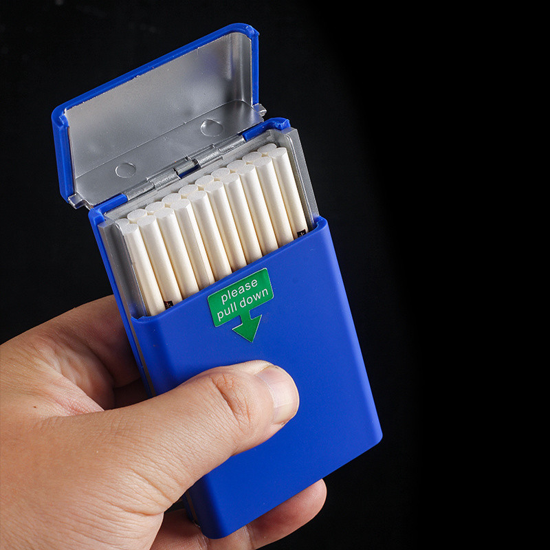 กล่องบุหรี่พลาสติกที่เป็นมิตรต่อสิ่งแวดล้อม UJFG 20 แพ็ค บุหรี่แบบบาง กล่องเก็บความจุขนาดใหญ่ แบบพกพา ฝาพับอัตโนมัติ กล่องบุหรี่คลาสสิกสำหรับผู้ชาย