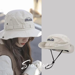 Shopex หมวกกันแดด หมวกปีกกว้าง หมวกผ้าฝ้าย หมวกท่องเที่ยว หมวกบัคเก็ตพับได้ ป้องกันรังสียูวี