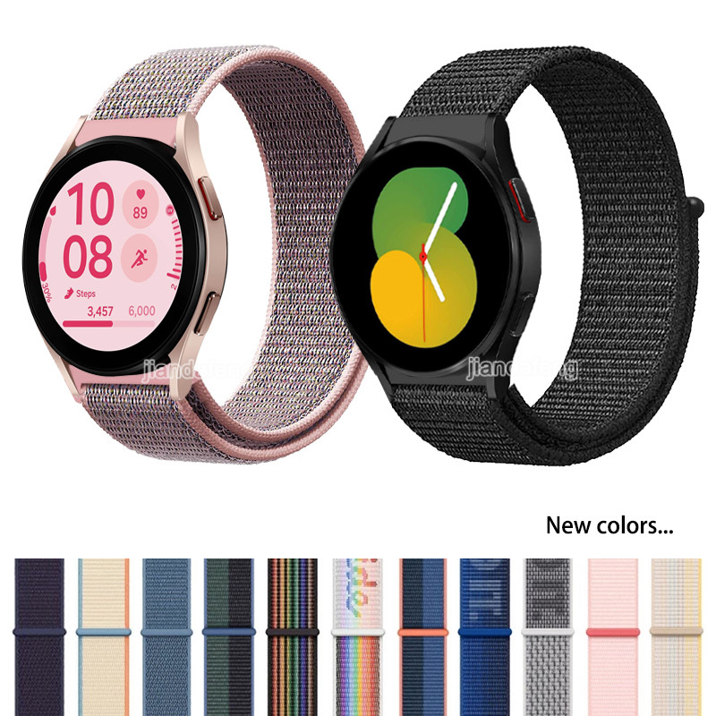 Breathable ไนลอน Braided สายรัดข้อมือสําหรับ Samsung Galaxy Watch 7 6 5 4 44 มม.42 มม.FE Active 2 40 มม.44 มม.Watch6 Watch4 คลาสสิกเกียร์กีฬา