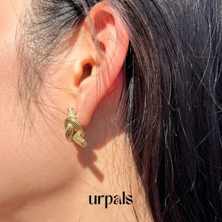 URPALS ต่างหู ต่างหูสายฝอ ต่างหูสีทอง Stainless ชุบทอง 18K แข็งแรง ไม่ลอกไม่ดำ ใช้งานได้นาน