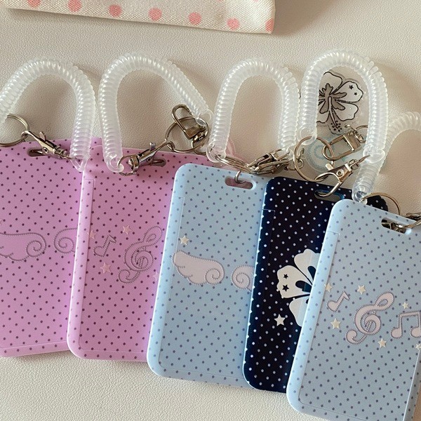 สตีฟ เคป๊อป คลื่นจุดแองเจิลปีก รหัส ผู้ถือบัตรที่มีจี้ป้องกันการสูญหาย3นิ้วบัตรภาพฝาครอบป้องกันพวงกุญแจ