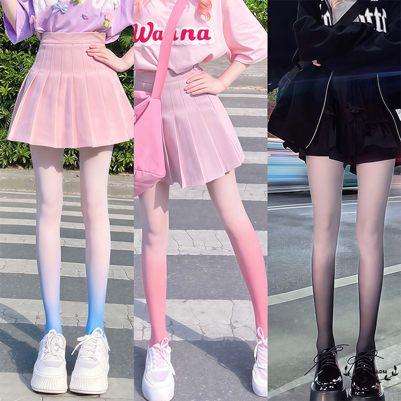 Sexy Charm⭐⭐ แฟชั่นฤดูร้อน สําหรับผู้หญิง ถุงน่องสวยๆ ถุงน่อง sexy pantyhose แต่งไล่โทนสี แบบบางพิเศษ จัดส่งจากกรุงเทพฯ