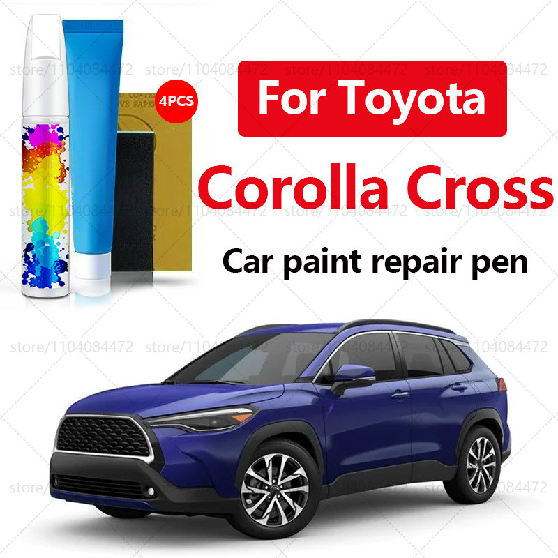 ปากกาซ่อมสีรถสําหรับ 2020-2025 Toyota Corolla Cross Paint Scratch Repair อุปกรณ์เสริม 4PCS สีขาว 089
