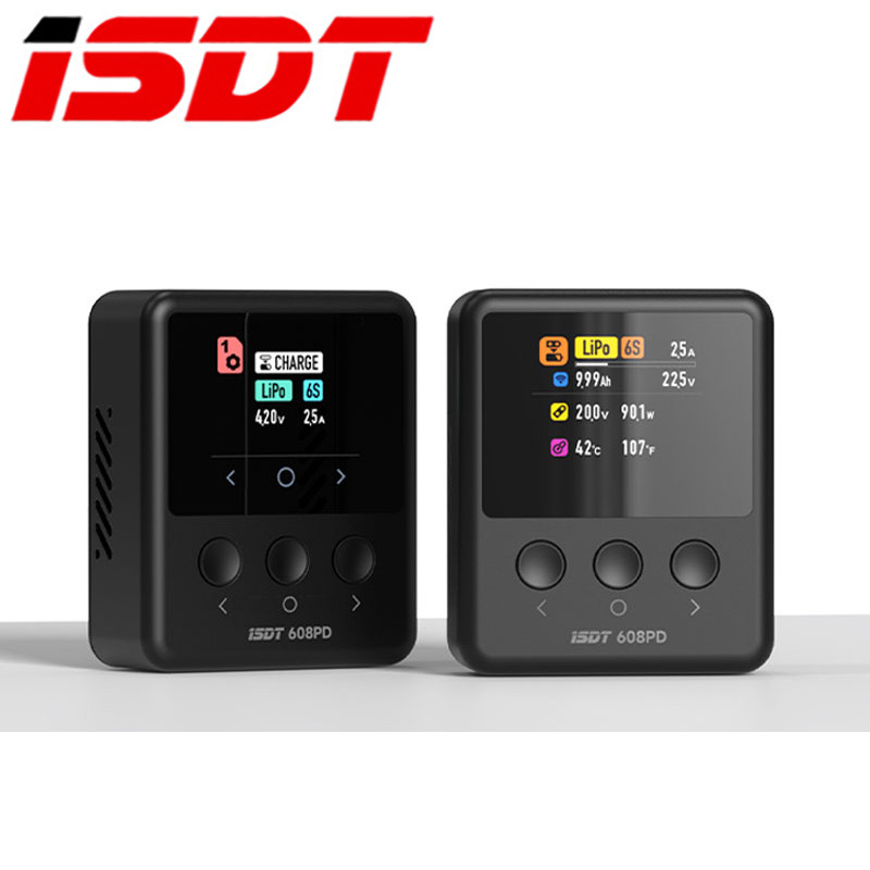 ISDT 608PD LiPo Balance Charger Discharger DC 240W/10A PD 140W/5A สมาร์ท Digital Charger สําหรับ RC แบตเตอรี่ LiFe/Lilon/LiPo/LiHV