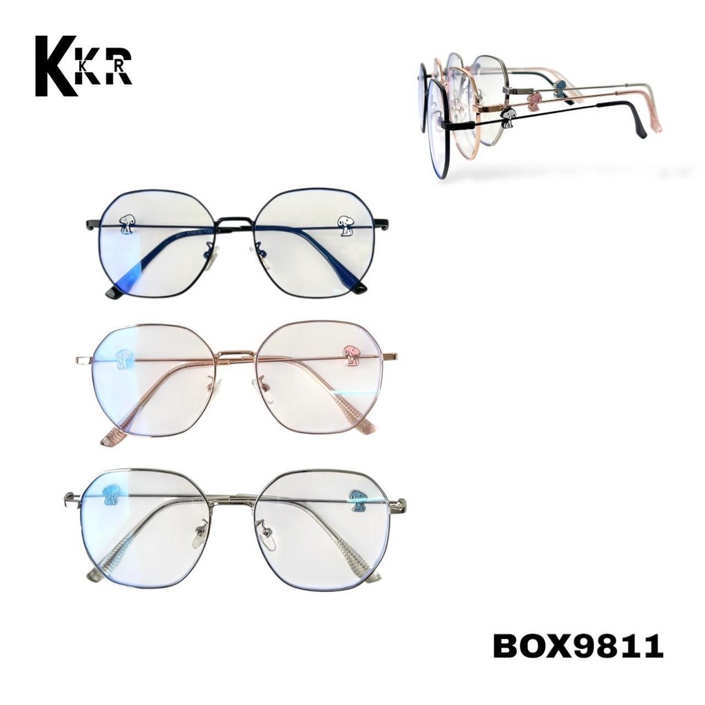 Blue Block แว่นกรองแสงสีฟ้า BOX9811 (ไม่เปลี่ยนสี) ถนอมดวงตาของคุณจากแสงสีฟ้า มีบริการเก็บปลายทาง