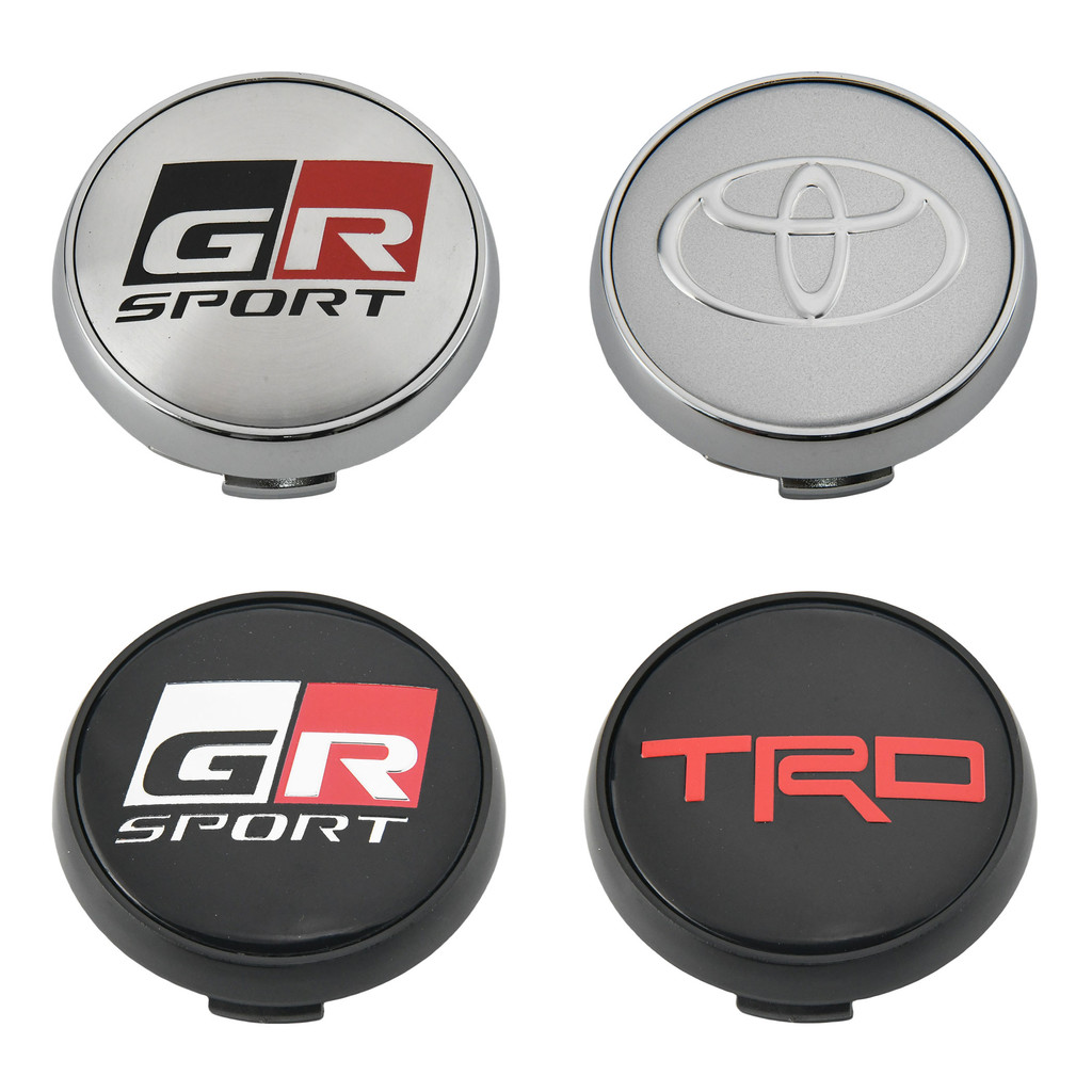 1ชุด/4ชิ้น TOYOTA ป้าย เส้นผ่าศูนย์กลางภายนอก 65มม GR SPORT ฝาครอบดุมล้อ ฝาปิดดุมล้อ 68มม TRD ฝาครอบล้อ ฝาดุมล้อ ฝาครอบดุมล้อรถเก๋ง
