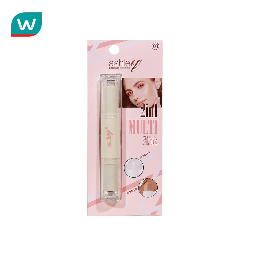 Ashley แอชลี่ย์ 2อิน1 มัลติสติ๊ก บลัช แอนด์ ไฮไลท์ 4ก. 01
