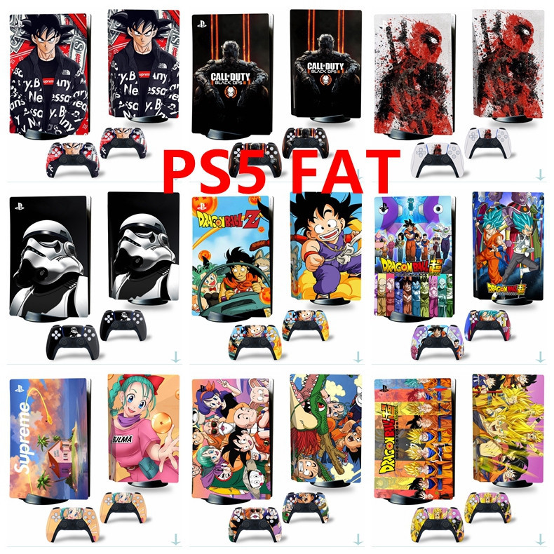 49 สีสติกเกอร์ผิวใช้งานร่วมกับ Sony Playstation 5 Fat Disc Edition ไวนิล Decal Wrap ฟิล์มป้องกันสําห