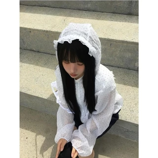 เสื้อแจ็คเก็ตกันแดดลายจุดเรียบง่ายสําหรับผู้หญิงฤดูร้อนใหม่ 250609