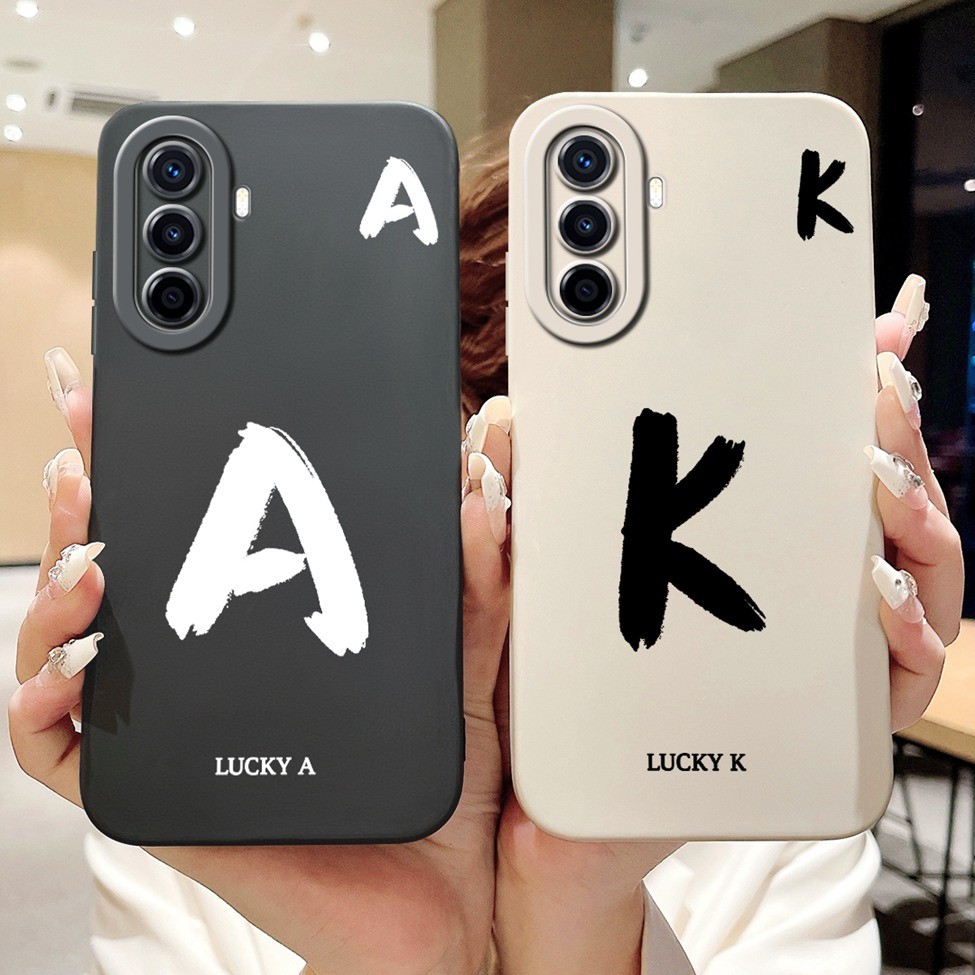 Huawei Nova Y70 MGA-LX9 เคสโทรศัพท์ Huawei Nova Y70 Plus กรณีแฟชั่นตัวอักษร AZ รูปแบบการออกแบบซิลิโคนกันกระแทกกันชน – โปรปัง