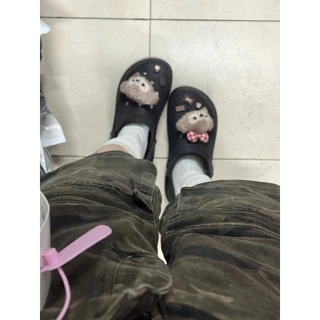 American Camouflage Retro Multi-Pocket Overalls All-Match Casual Hot Girl หลวมกางเกงขากว้างสไตล์แฟนลําลองหลวม