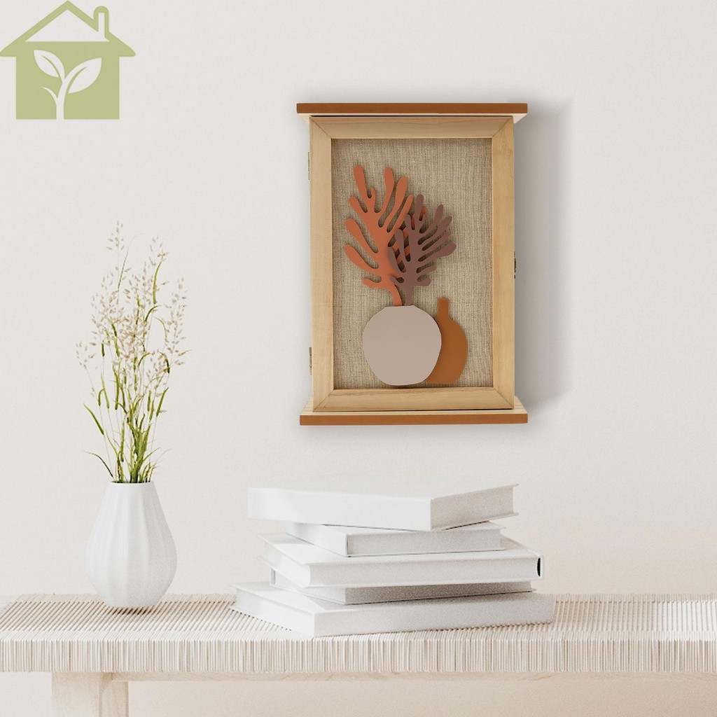 ตู้กุญแจไม้ติดผนังการติดตั้งที่มั่นคงที่วางจัดเก็บกุญแจง่ายต่อการเข้าถึงสําหรับห้องน้ํา ร้านค้าabc38