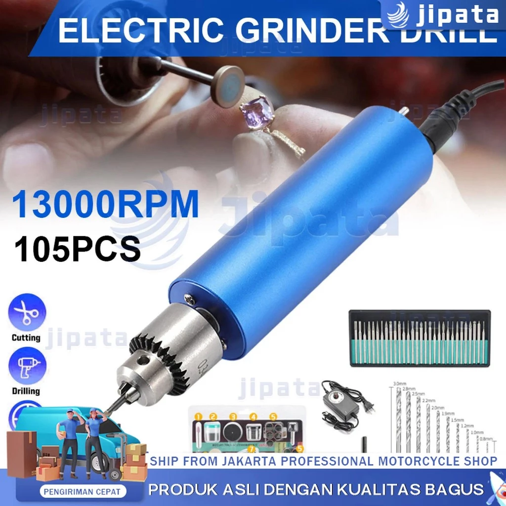 【COD】เครื่องเจียร์ mini สว่านจิ๋วไฟฟ้า 12V-24V 13000RPM ขัด แกะสลัก กำจัดสนิม เจาะ ตัด เครื่องเดียวก็พอ