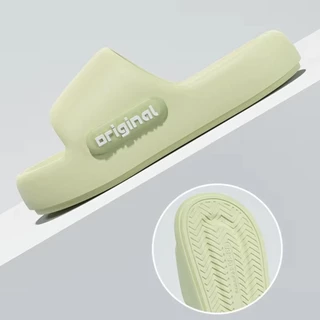 Icy.Sport รองเท้าแตะเมฆ, รองเท้าแตะชายหาดพื้นนุ่มสีทึบ, แฟชั่น EVA ลื่นด้านล่างหนารองเท้าแตะฤดูร้อนสําหรับผู้หญิงคู่X028