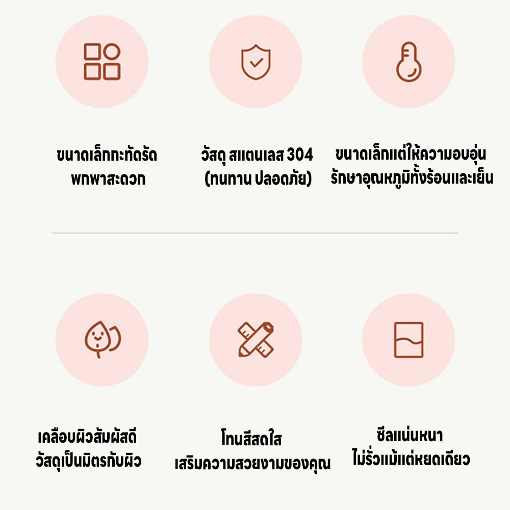 แก้วน้ำ แก้วกาแฟ กระบอกน้ำ 150ML แก้วเก็บความร้อนความเย็น กระติกน้ำสุญญากาศ ขวดน้ำแบบพกพา เก็บอุณหภูมิได้ยาวนาน thumbnail 9