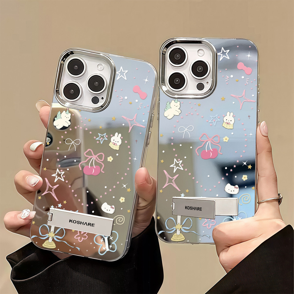 🚚COD🚚 เคสแบบกระจกมิเรอร์ เคส เคสแมว For IPhone16 15 14 13 12 7 8Plus 11Pro 16 Promax XR XS Max เคสไอโฟน11 เคส  Case - รูปที่ 2