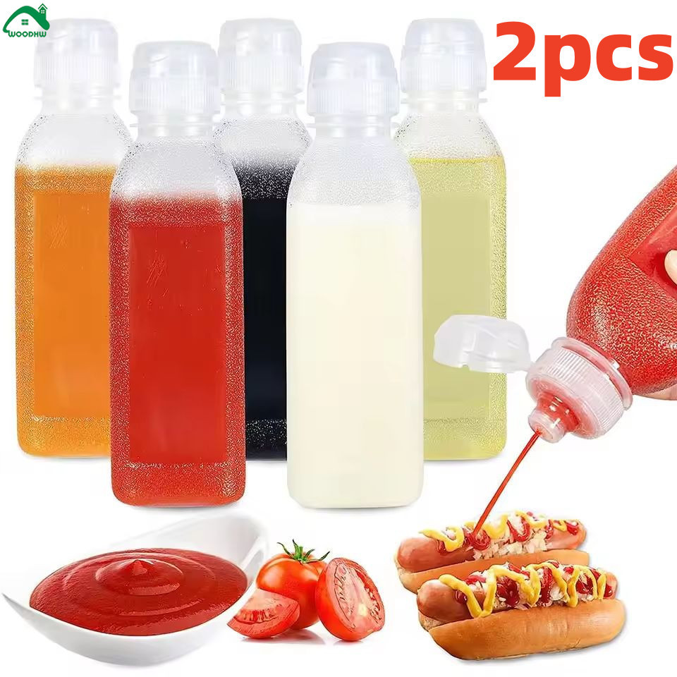 [บ้าน]1/2ชิ้นครัวขวดน้ํามันออแกไนเซอร์ | 3 ขนาด (250ml/400ml/1250ml) วัสดุ PP, ภาชนะบรรจุของเหลวโปร่งใสสําหรับน้ํามันปรุงอาหาร, น้ําผึ้งและซอส