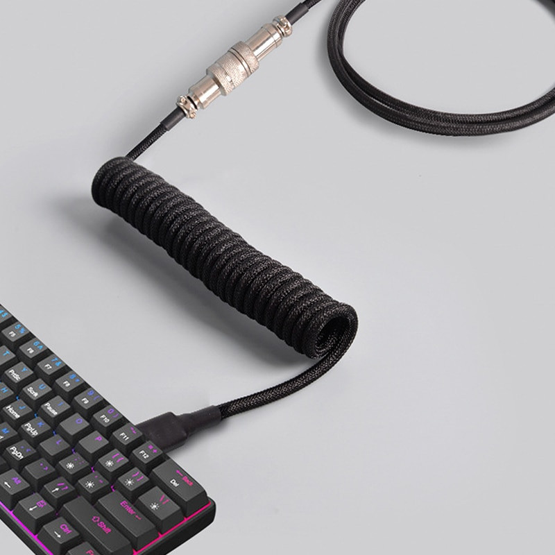 Coiled Cable Type C Aviator Keyboard Coil Mechanical Keyboard Cable