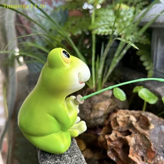 TimeHee Creative กบตกปลาตุ๊กตาสัตว์ประติมากรรมสําหรับสวนตลกกลางแจ้งภูมิทัศน์รูปปั้นสัตว์ Figurine เครื่องประดับสะสม TH
