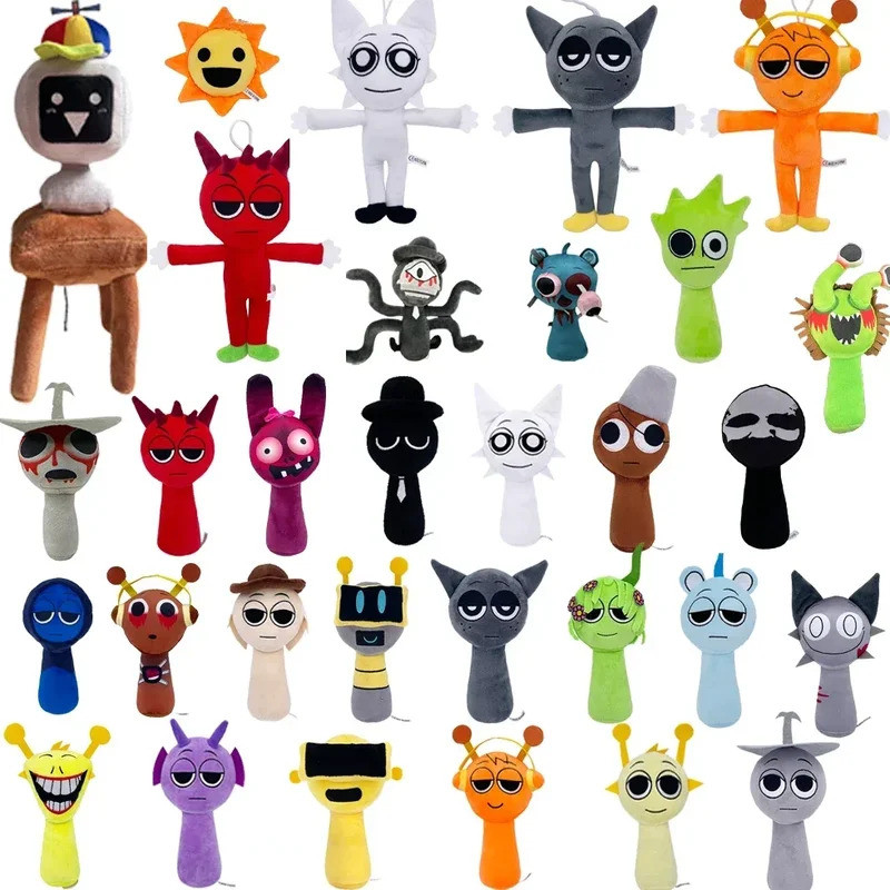 *@ Sprunki Plush Toys Sprunki Incredibox Plush Doll Sprunki Game Cartoon Pillow Kids Birthday Gifts 