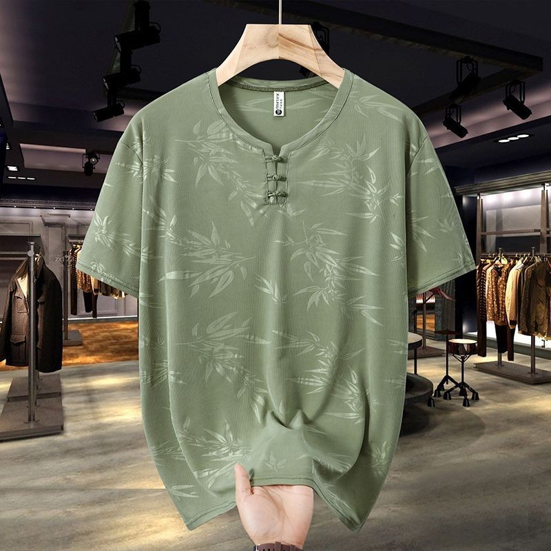 5XL-13XL เสื้อยืดสำหรับคนอ้วน 200kg ไซส์ใหญ่ อกกว้างถึง172cm คอวี ผ้าไหมน้ำแข็งแขนสั้น สไตล์ใหม่宽松心形领标签 summers 新款宽松设计 - รูปที่ 2