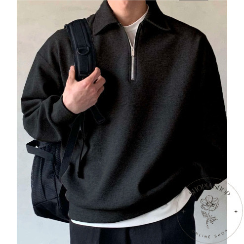 SWETER RUGBY POLOSWETER SWEATER ZIPPER RUGBY SWETER POLO SWETER MEN WOMEN