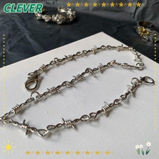 CLEVER กางเกงโซ่ โลหะ Hip Hop ยาวเอว อินเทรนด์ Grunge Goth T…