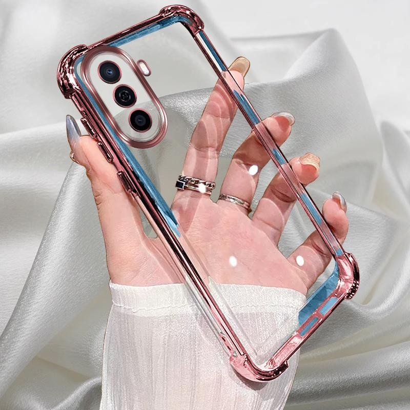 สําหรับ Huawei Nova Y70 กรณีชุบซิลิโคนปกหลังกันกระแทกป้องกันเคสโทรศัพท์ Huawei Nova Y70 novaY70 MGA-LX9 ปลอกนุ่มฝาครอบโปร่งใส