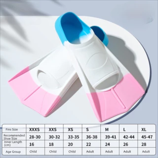 จัดส่งรวดเร็วpenderKIND ว่ายน้ํา Flippers, ตีนกบว่ายน้ําซิลิโคนที่สะดวกสบาย, รองเท้ากบกันลื่นมืออาชีพสําหรับเด็กผู้ใหญ่