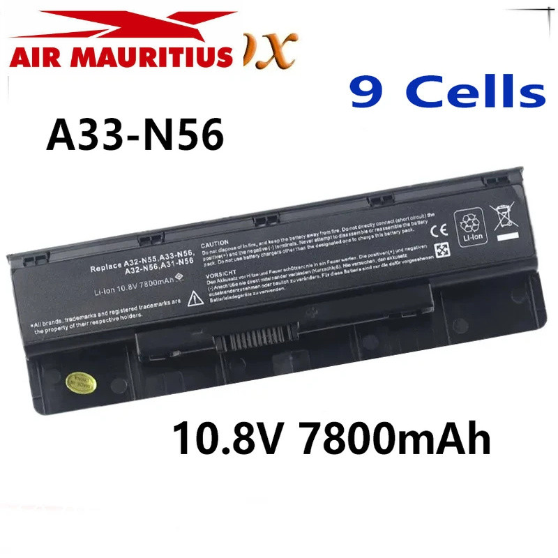 A33-N56 A32-N56 A31-N56 แบตเตอรี่ 10.8V 7800mAh สำหรับ ASUS R500VD R500N F45U F45U F45A B53A B53A B5