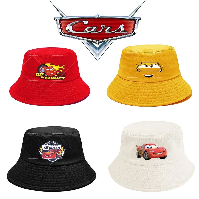 รถ Lightning McQueen เด็กและผู้ใหญ่หมวกตกปลา Travel Beach Headwear อุปกรณ์เสริมแฟชั่นกีฬากลางแจ้งสำหรับชายหาดท่องเที่ยว