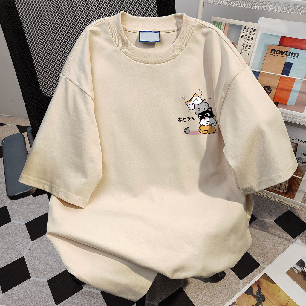 TIHIK เสื้อยืดผู้หญิง โอเวอร์ไซส์ สไตล์ฮิปฮอป เนื้อผ้านุ่ม สีสวย ใส่สบาย E000503
