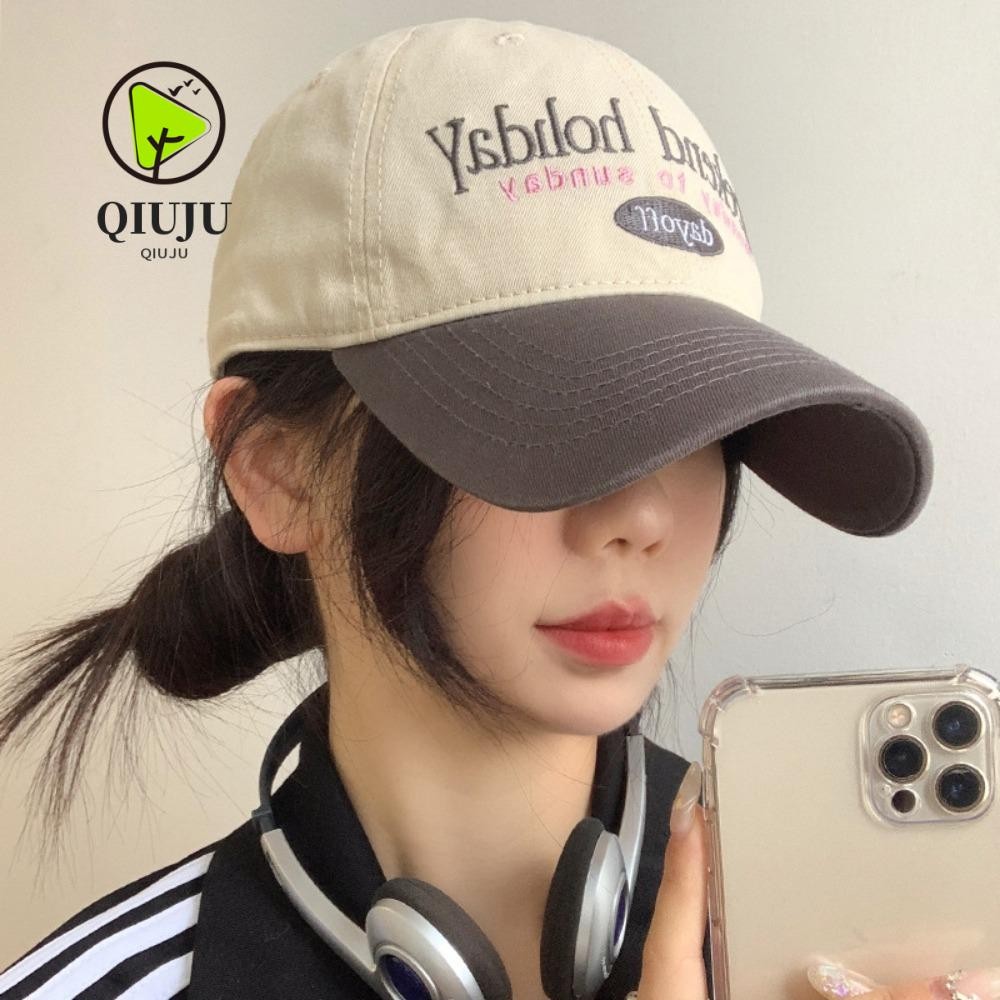 หมวกพ่อ ชิวจู หมวกเบสบอลผ้าฝ้ายแบบเรียบง่าย กันแดด ระบายอากาศ ปรับได้ หมวกแก๊ป